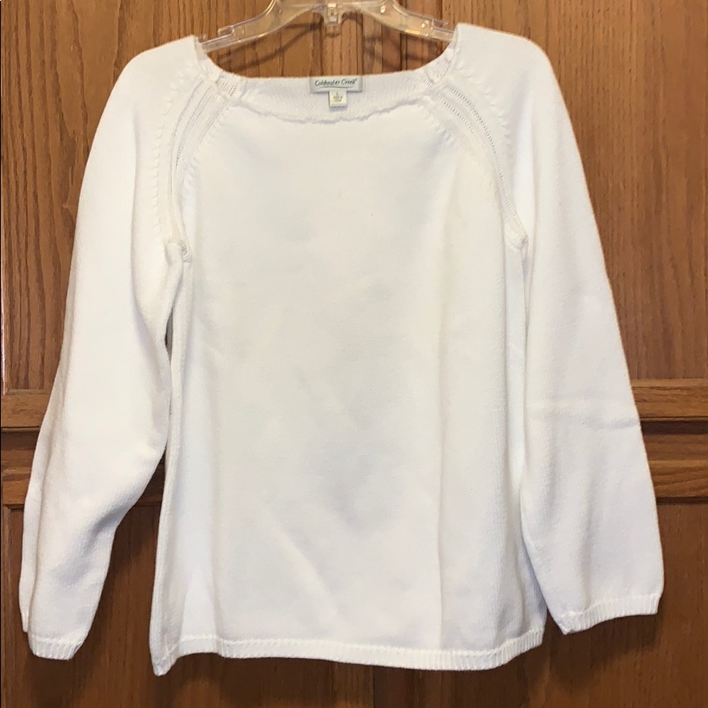 White Coldwater Creek Sweater